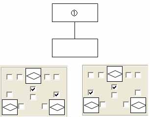 コネクタ描画方向指定チェックボックス　パターン1