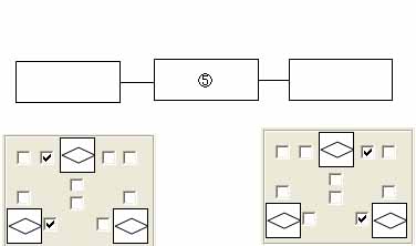 コネクタ描画方向指定チェックボックス　パターン5
